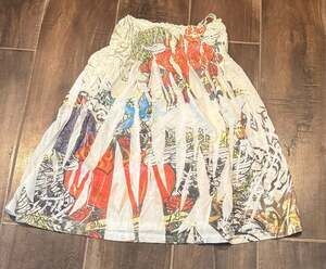 Vixen Y2K Tattoo Graphic Print Smocked Tube Mini Dress